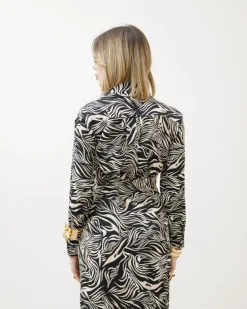 Abito midi stampato animalier – F02