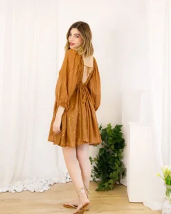 Abito morbido in cotone e lurex – AMELIE