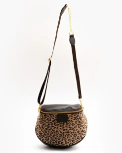 Baby ISABELLA borsa in pelle marrone ANIMALIER – LOVING BAGS