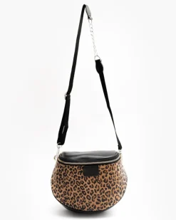 Baby ISABELLA borsa in pelle nera ANIMALIER – LOVING BAGS
