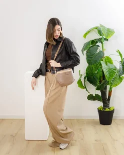 Baby ISABELLA borsa in pelle TORTORA – LOVING BAGS