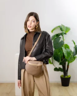 Baby ISABELLA borsa in pelle TORTORA – LOVING BAGS