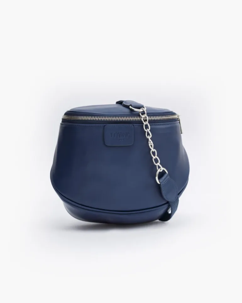 Baby ISABELLA borsa in pelle BLU NAVY – LOVING BAGS