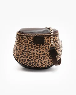 Baby ISABELLA borsa in pelle marrone ANIMALIER – LOVING BAGS