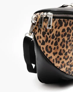 Baby ISABELLA borsa in pelle nera ANIMALIER – LOVING BAGS