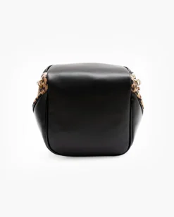 Baby ISABELLA borsa in pelle nera ANIMALIER – LOVING BAGS