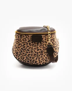 Baby ISABELLA borsa in pelle marrone ANIMALIER – LOVING BAGS