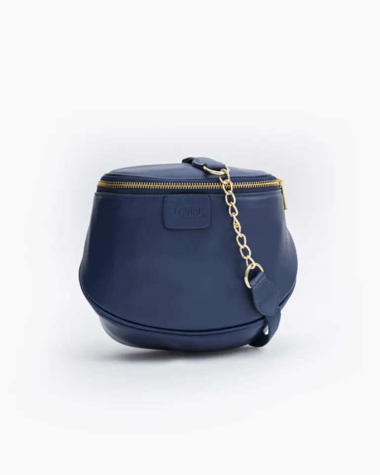 Baby ISABELLA borsa in pelle BLU NAVY – LOVING BAGS