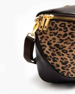 Baby ISABELLA borsa in pelle marrone ANIMALIER – LOVING BAGS