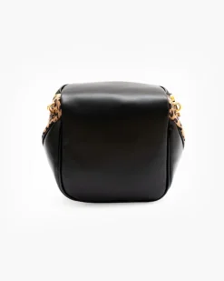 Baby ISABELLA borsa in pelle nera ANIMALIER – LOVING BAGS