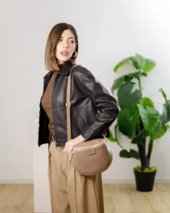 Baby ISABELLA borsa in pelle TORTORA – LOVING BAGS