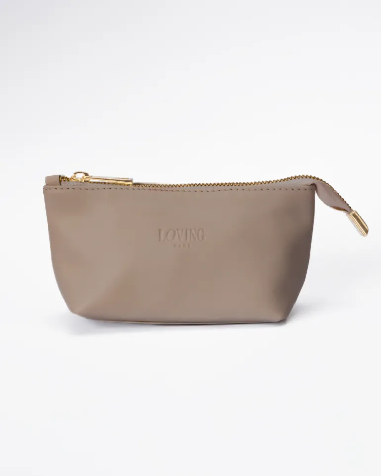 Beauty case in pelle NOAH – tortora