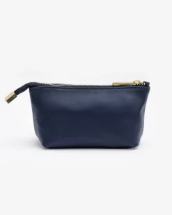 Beauty case in pelle NOAH – BLU NAVY