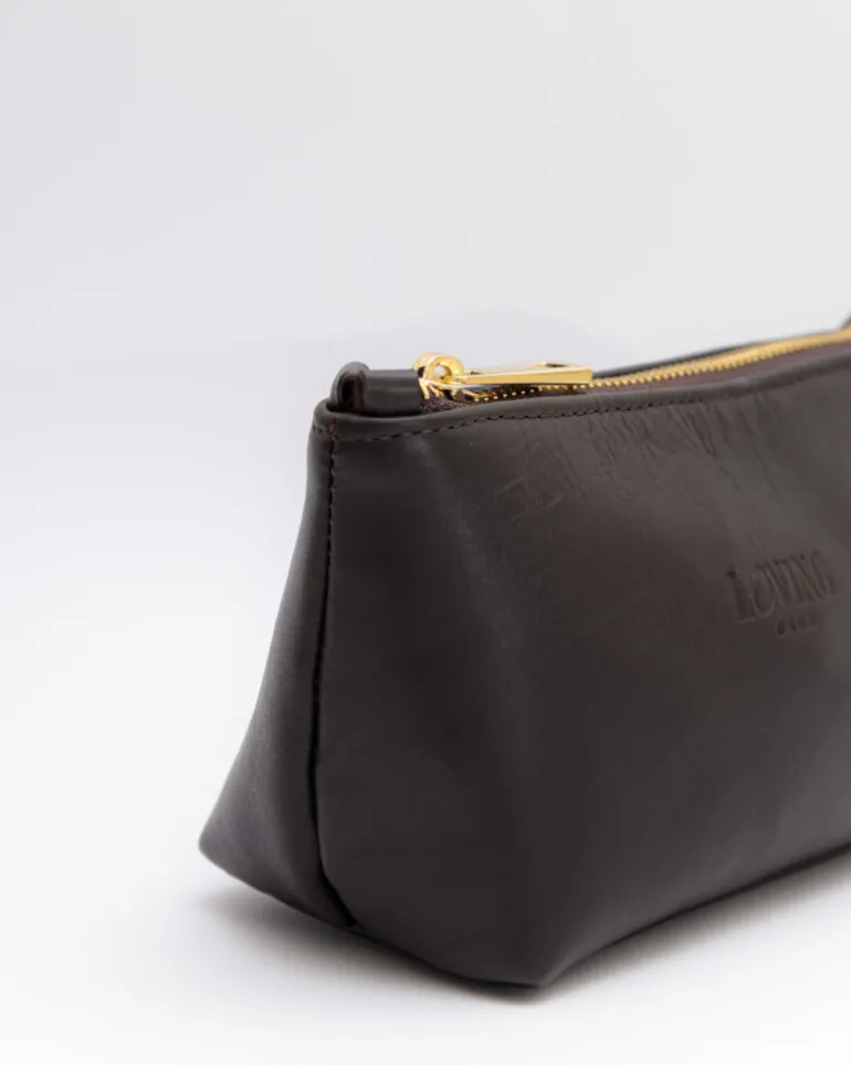 Beauty case in pelle NOAH – MARRONE