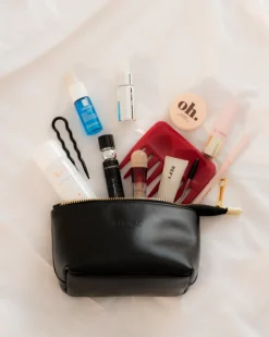 Beauty case in pelle NOAH – nero