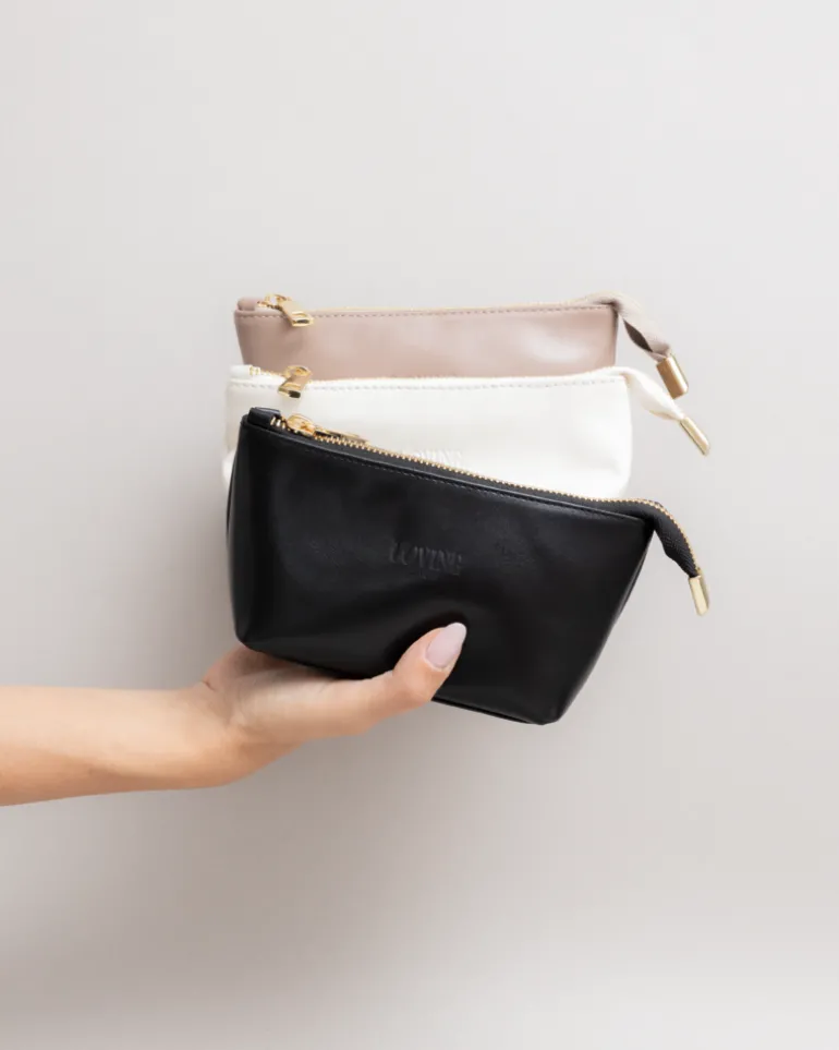 Beauty case in pelle NOAH – latte