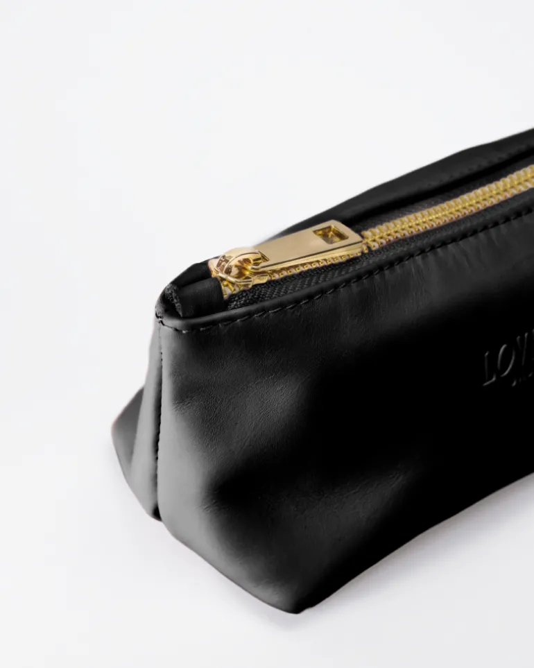 Beauty case in pelle NOAH – nero