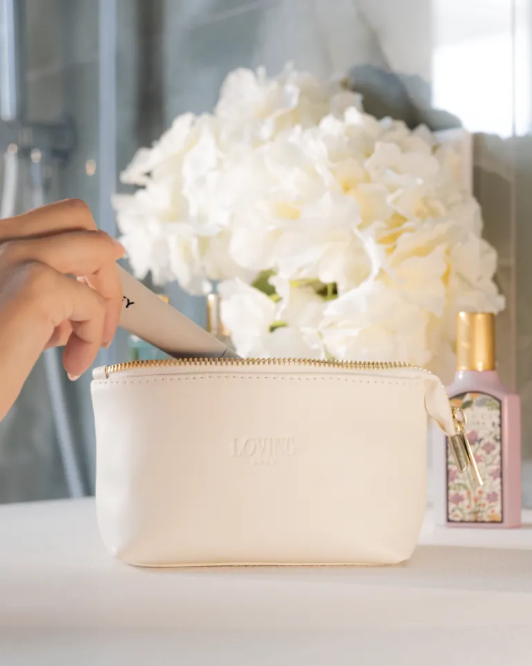 Beauty case in pelle NOAH – latte