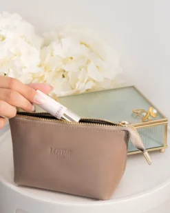 Beauty case in pelle NOAH – tortora