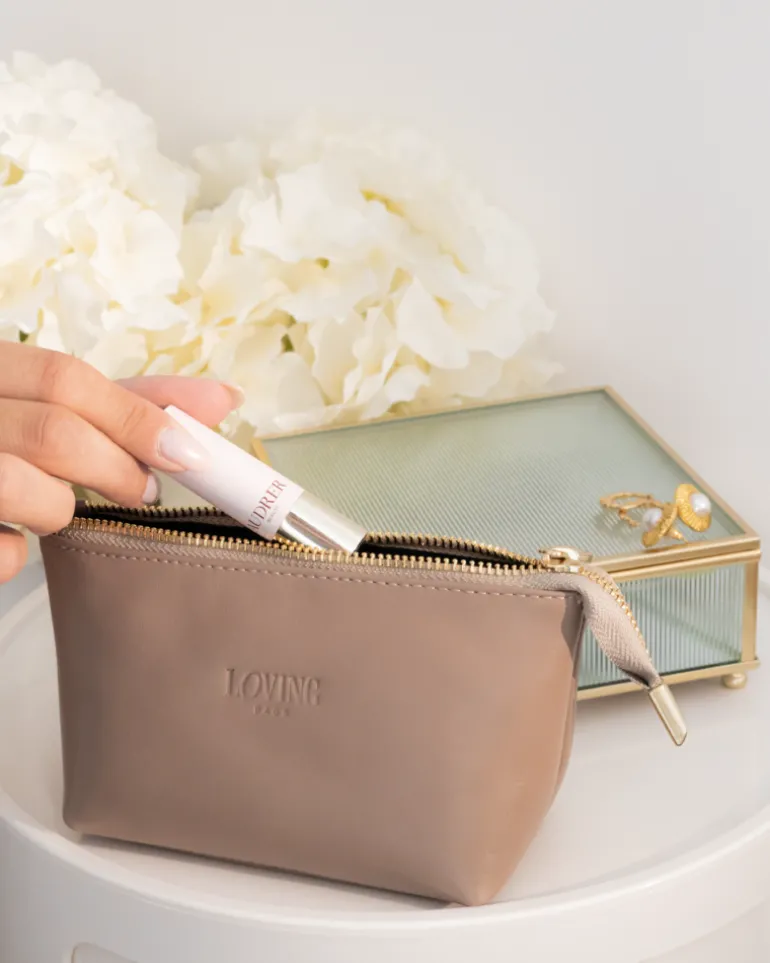 Beauty case in pelle NOAH – tortora