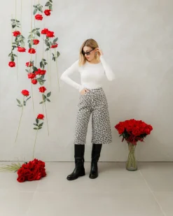 Bermuda in denim animalier – K712