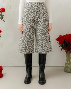 Bermuda in denim animalier – K712