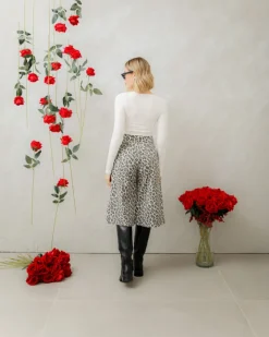 Bermuda in denim animalier – K712