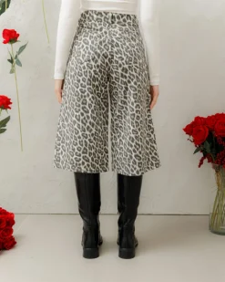 Bermuda in denim animalier – K712