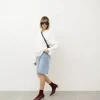 Bermuda in denim blu chiaro – L1182