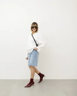 Bermuda in denim blu chiaro – L1182