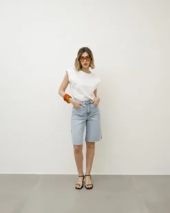 Bermuda in denim blu chiaro – 8503