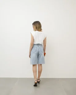 Bermuda in denim blu chiaro – 8503