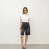 Bermuda in denim nero carbone – 8593