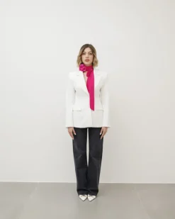 Blazer avvitato con baschina BIANCO – V2597slc