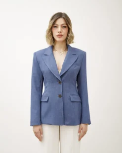 Blazer avvitato con baschina DENIM – V2597 slc