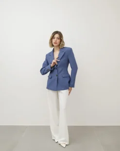 Blazer avvitato con baschina DENIM – V2597 slc
