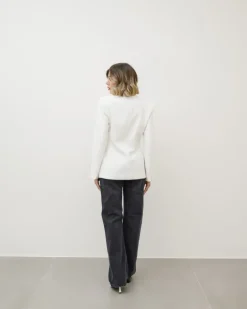 Blazer avvitato con baschina BIANCO – V2597slc