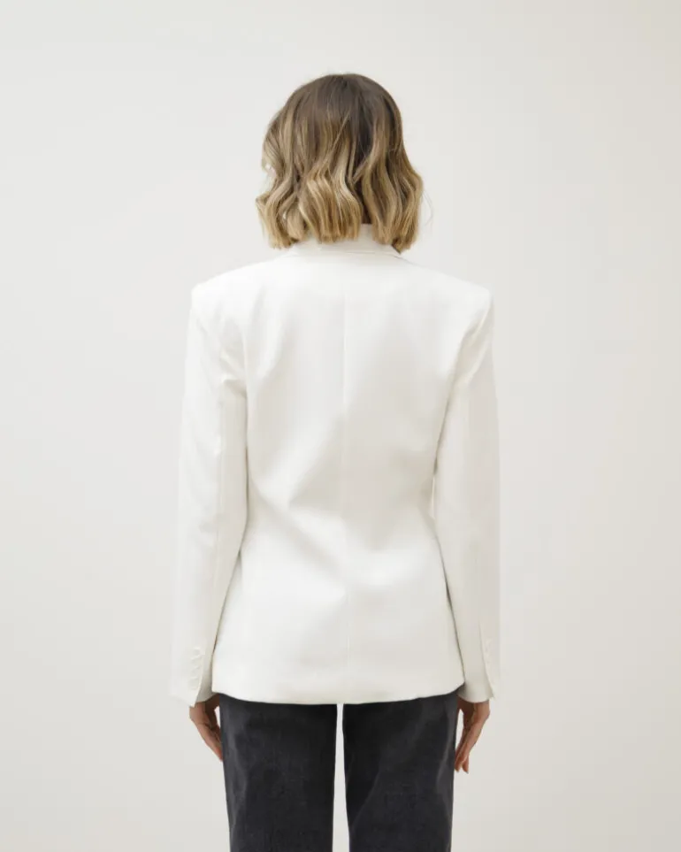 Blazer avvitato con baschina BIANCO – V2597slc