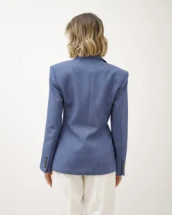 Blazer avvitato con baschina DENIM – V2597 slc