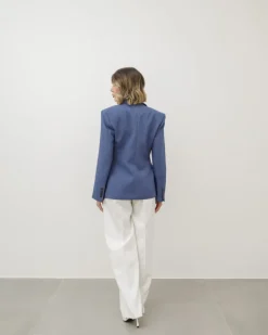 Blazer avvitato con baschina DENIM – V2597 slc