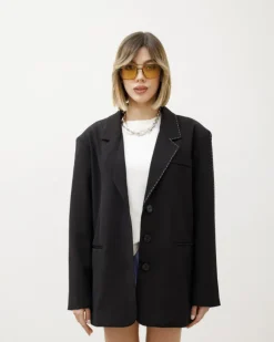 Blazer oversize con impunture – 5178