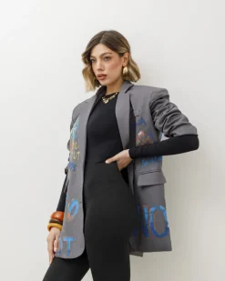 Blazer oversize graffiti – V5228