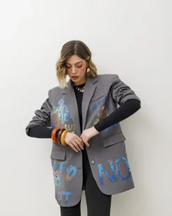 Blazer oversize graffiti – V5228