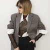 Blazer spigato in misto lana – 5176