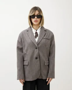 Blazer spigato in misto lana – 5176