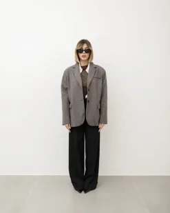 Blazer spigato in misto lana – 5176