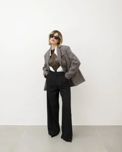 Blazer spigato in misto lana – 5176