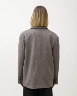 Blazer spigato in misto lana – 5176