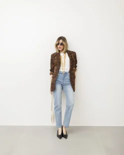 Blazer strutturato animalier – V5938
