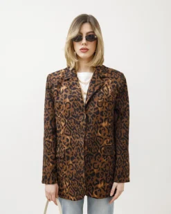 Blazer strutturato animalier – V5938